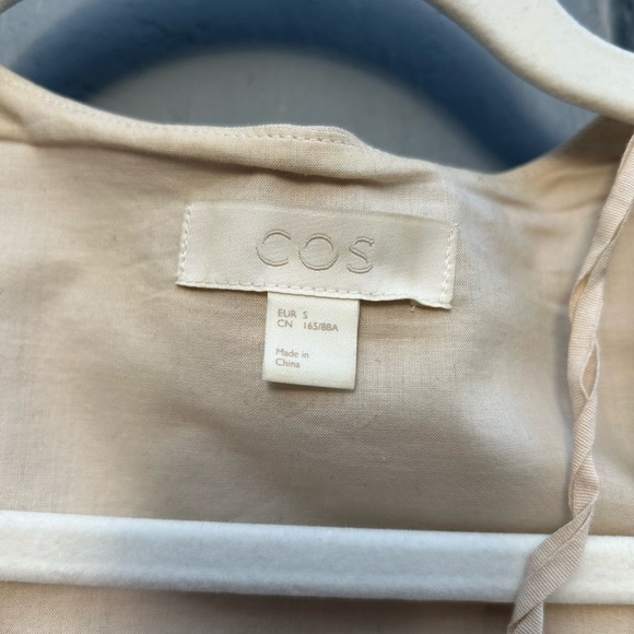 COS Organic Cotton Collarless Coat, Small - Picture 10 of 11